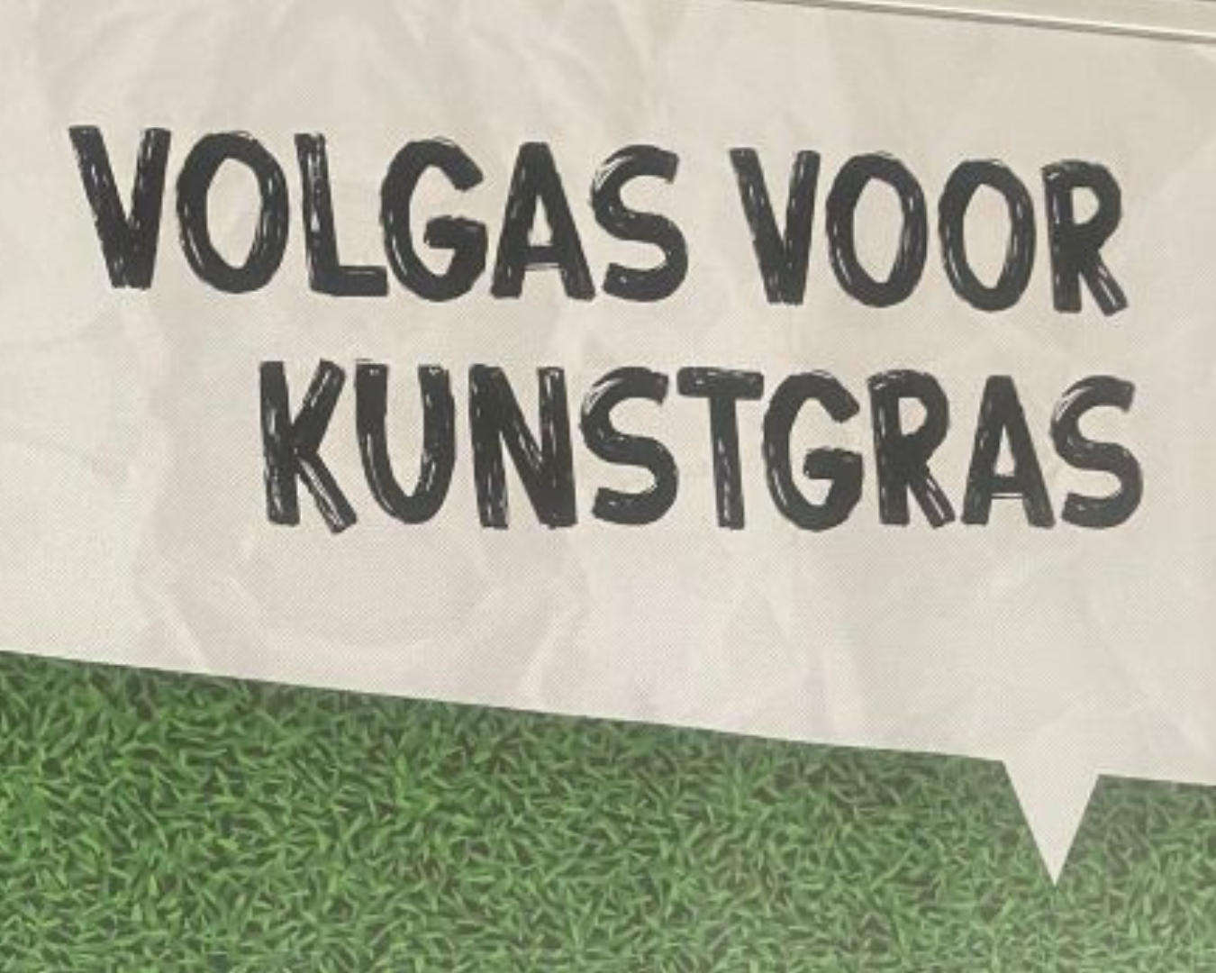 Vol gas voor kunstgras, we laten ons echt niet uit het veld slaan!